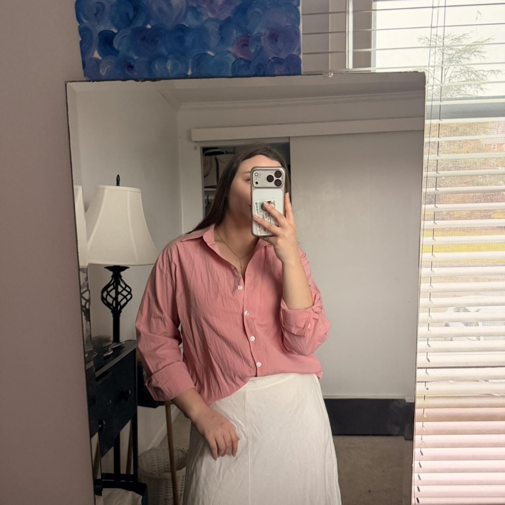 Zara Pink Button-Down Shirt